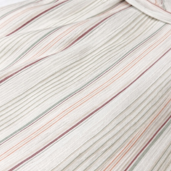 Mi Ami Striped Wrap Romper Size Large Tie Waist Summer - Picture 4 of 6